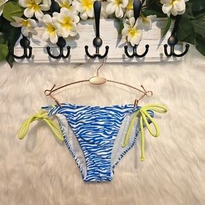 Zebra Print Flirty String Bikini Bottoms